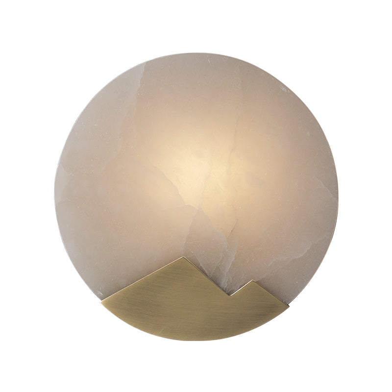 Nordic Minimalist Marble Wall Light – Elegant Brass & Marble Accent Lighting