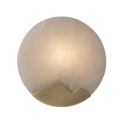 Nordic Minimalist Marble Wall Light – Elegant Brass & Marble Accent Lighting