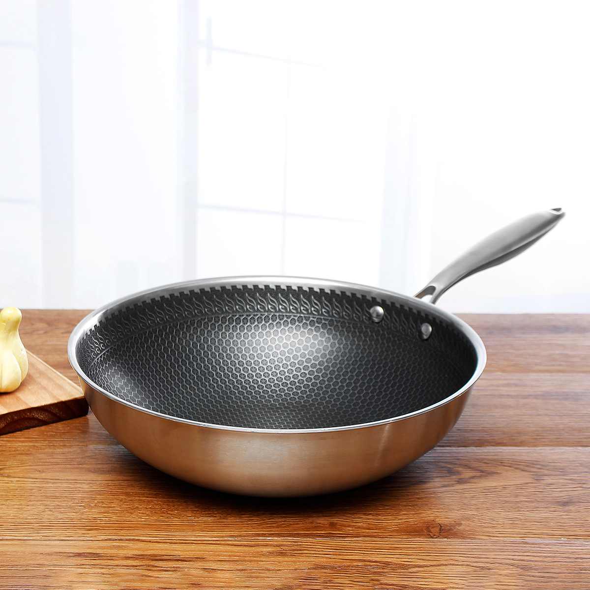 CuisinePro – Stainless Steel Non-Stick Frying Pan for Effortless & Professional Cooking
