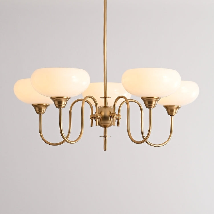 Elegant Cream Glass Chandelier – Timeless Luxury for Your Home