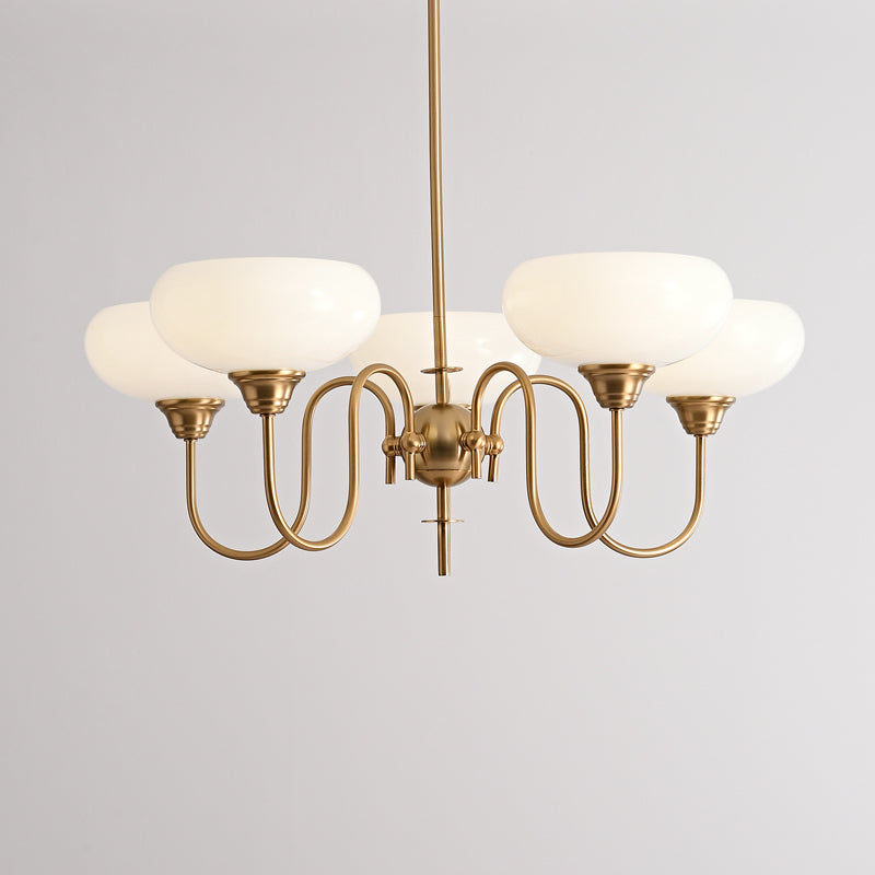 Elegant Cream Glass Chandelier – Timeless Luxury for Your Home
