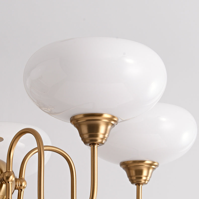 Elegant Cream Glass Chandelier – Timeless Luxury for Your Home
