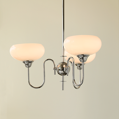 Elegant Cream Glass Chandelier – Timeless Luxury for Your Home