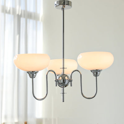 Elegant Cream Glass Chandelier – Timeless Luxury for Your Home