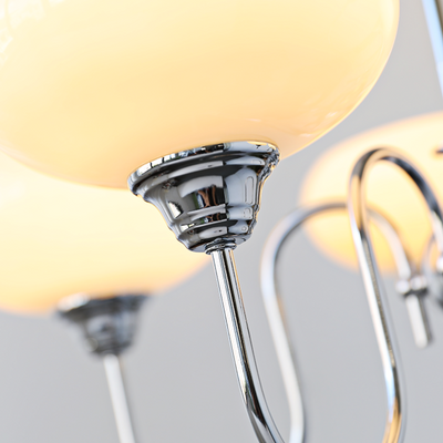 Elegant Cream Glass Chandelier – Timeless Luxury for Your Home