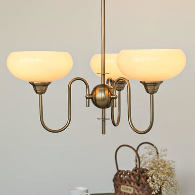 Elegant Cream Glass Chandelier – Timeless Luxury for Your Home