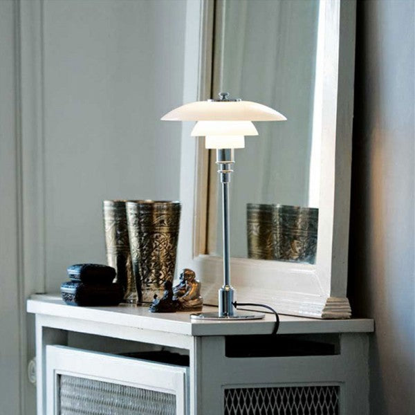 Disc Multilayer Metal Table Lamp – Elegant Opal Glass Lighting for a Modern Home