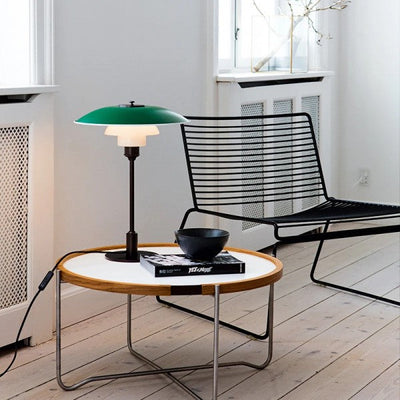 Disc Multilayer Metal Table Lamp – Elegant Opal Glass Lighting for a Modern Home