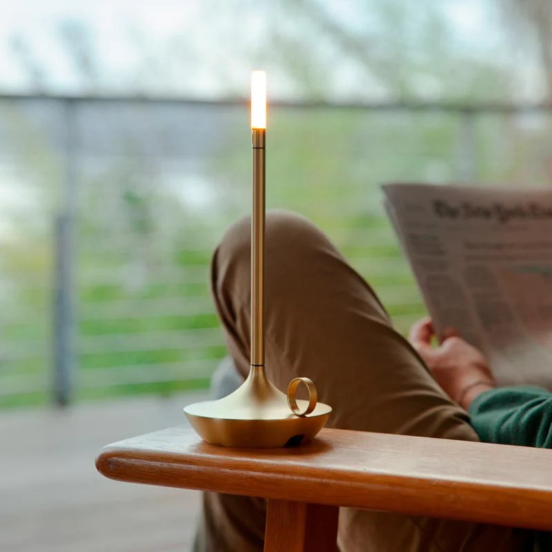Giavi Candlelight – Elegant Rechargeable LED Table Lamp with Dimmable Glow