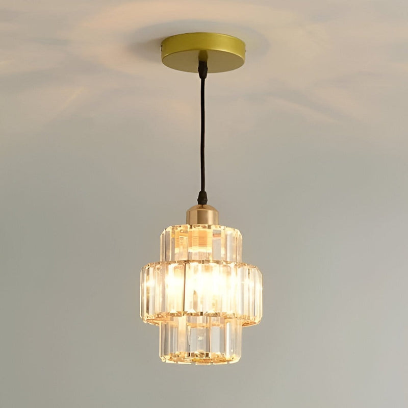 Fernando Glass Crystal Ceiling Light – Elegant Hanging Pendant with E27 Socket