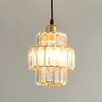 Fernando Glass Crystal Ceiling Light – Elegant Hanging Pendant with E27 Socket