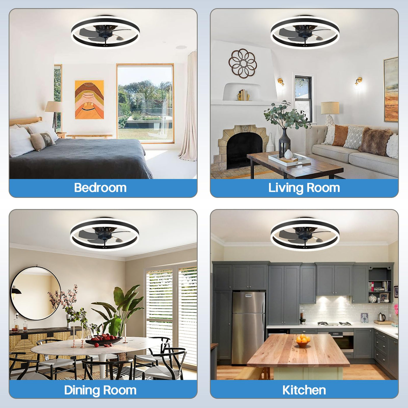 Oberlicht Smart Ceiling Fan – LED Light & Remote Control for Modern Comfort