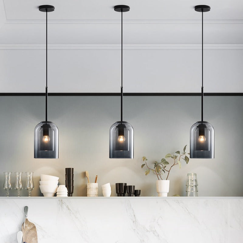 Elegant Colored Glass Pendant Lights – Modern & Sophisticated Ambiance