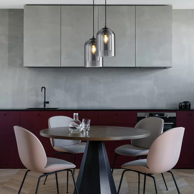 Elegant Colored Glass Pendant Lights – Modern & Sophisticated Ambiance