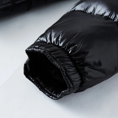 Bernadette Winter Puffer Jacket – Elegant Black Shine with Superior Warmth