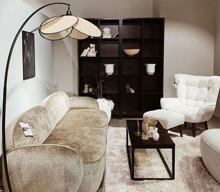 Rattan Wicker Floor Lamp – Handcrafted Natural Elegance for a Warm Ambience