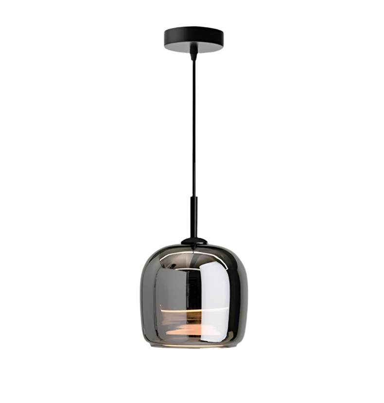 Nordic Black Glass Pendant Light – Sleek & Luxurious LED Chandelier