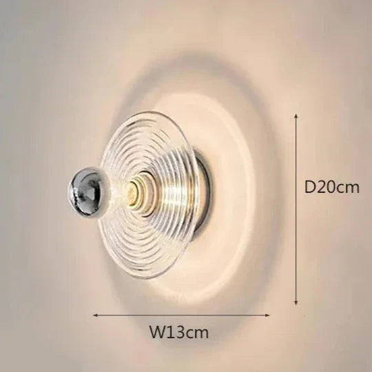 Vintage Ripple Glass Wall Sconce – Timeless Elegance with a Soft Glow