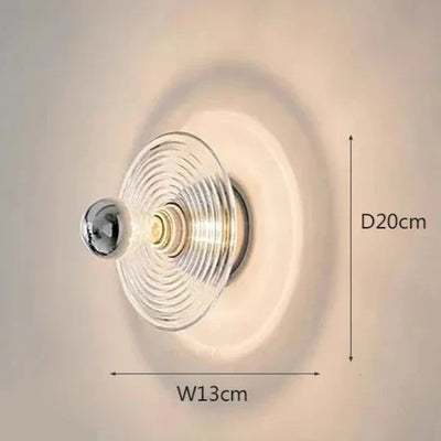 Vintage Ripple Glass Wall Sconce – Timeless Elegance with a Soft Glow