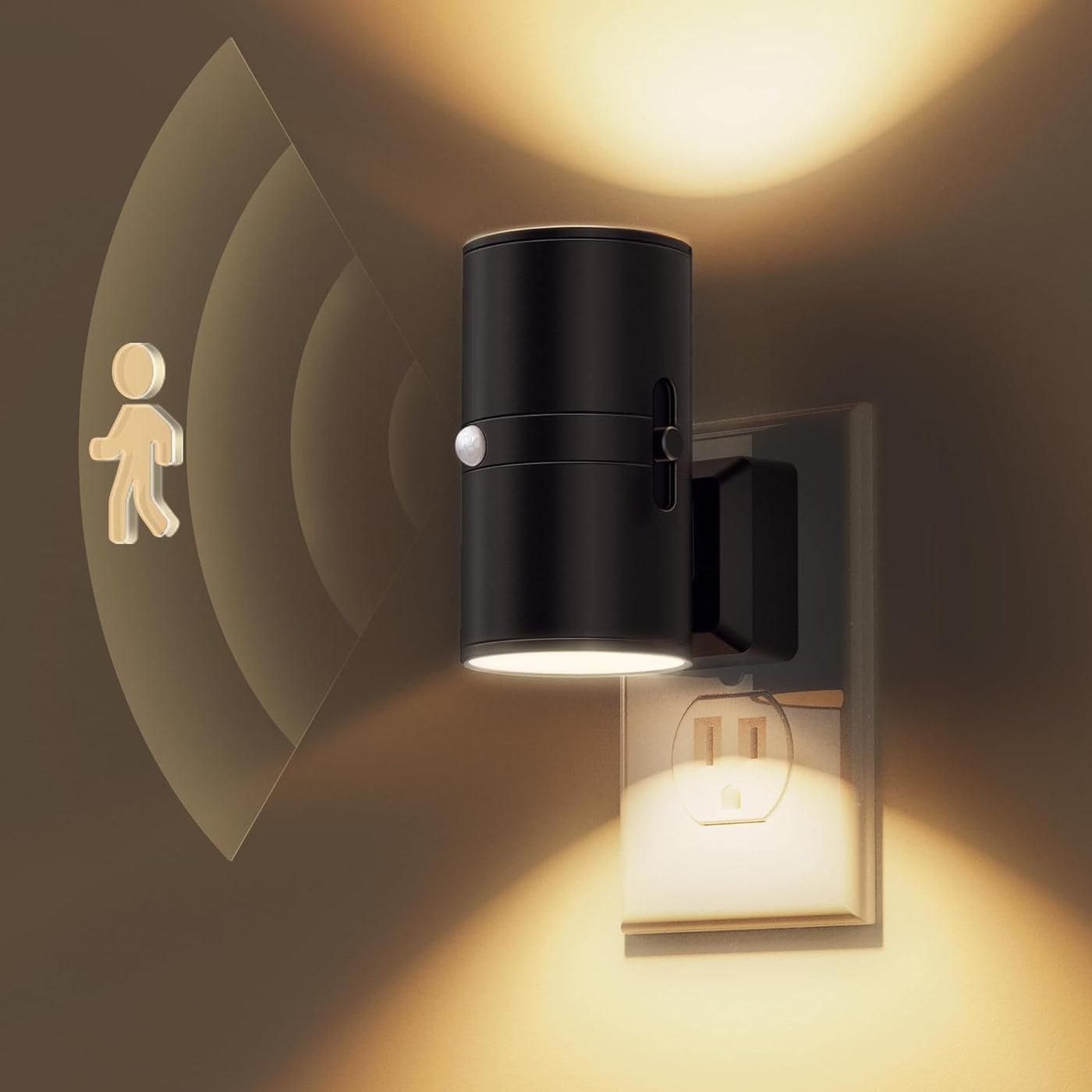 Alova LED Wall Light – Elegant Plug-In Lighting with Auto & Continuous Modes