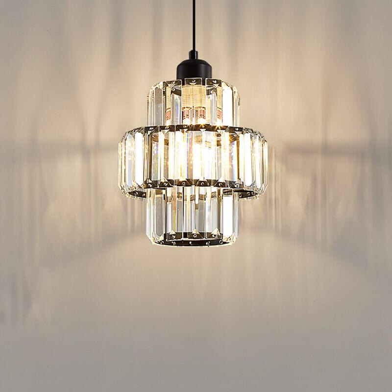 Fernando Glass Crystal Ceiling Light – Elegant Hanging Pendant with E27 Socket