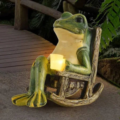 Glowing Garden Frog – Solar-Powered Outdoor LED Decorative Statue
