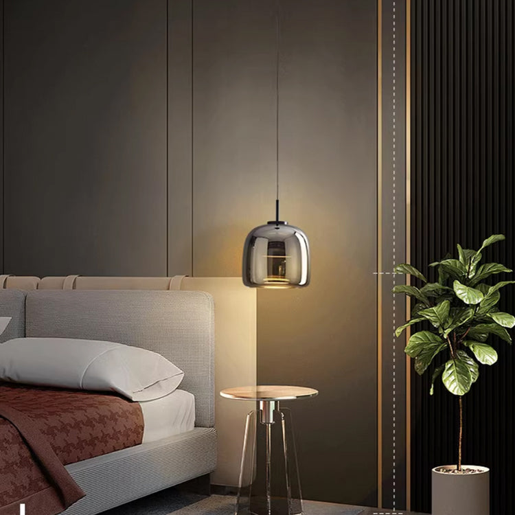 Nordic Black Glass Pendant Light – Sleek & Luxurious LED Chandelier