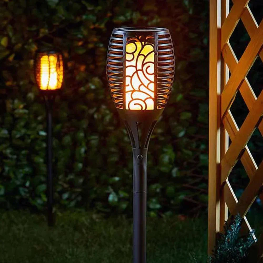 Solar Flame Torch Light – Flickering LED Outdoor Garden Lamp