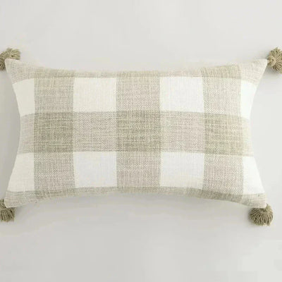 Linen Decorative Cushion Cover with Fringes – Elegant and Cozy Accent for Your Home