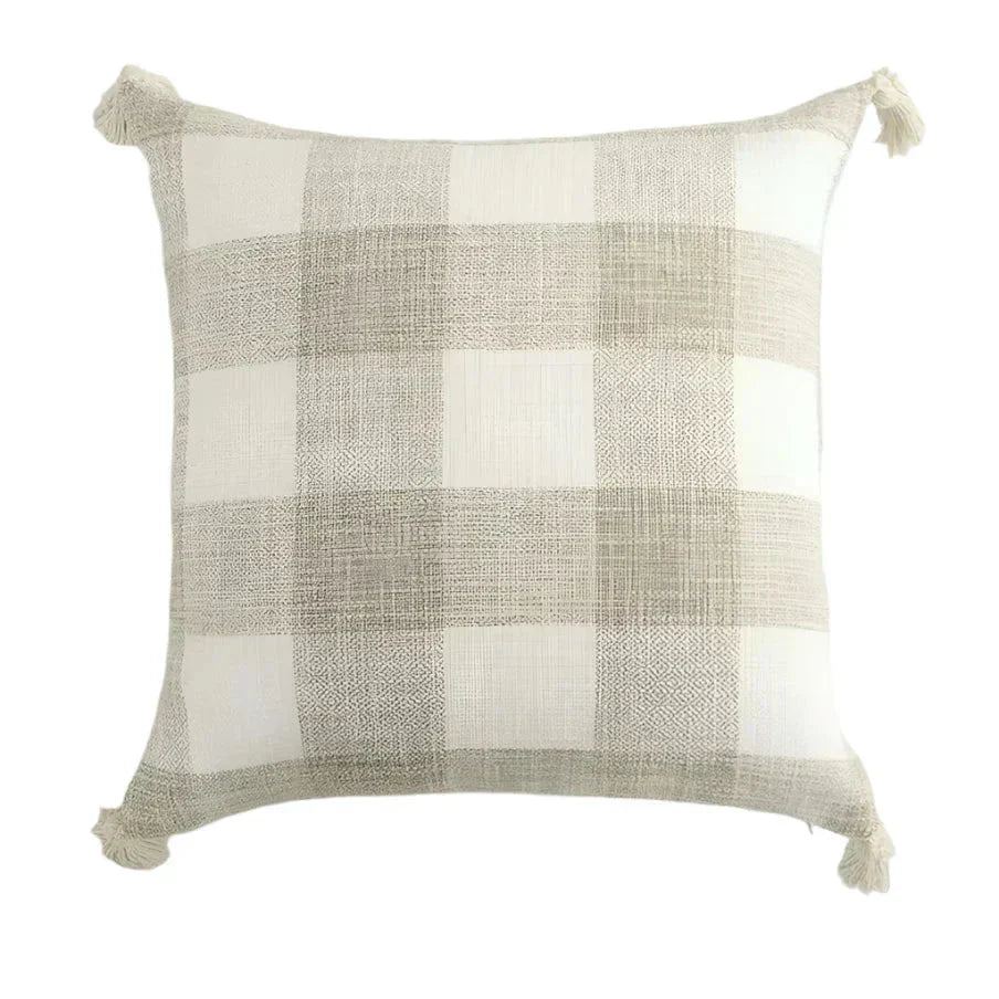 Linen Decorative Cushion Cover with Fringes – Elegant and Cozy Accent for Your Home