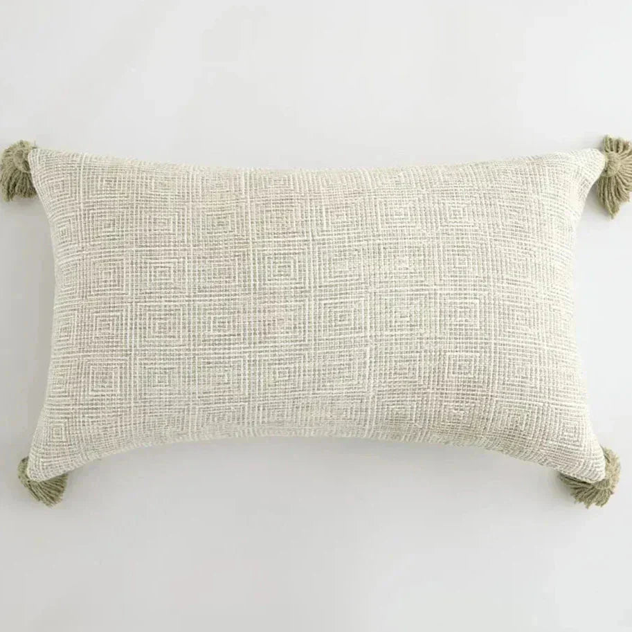 Linen Decorative Cushion Cover with Fringes – Elegant and Cozy Accent for Your Home