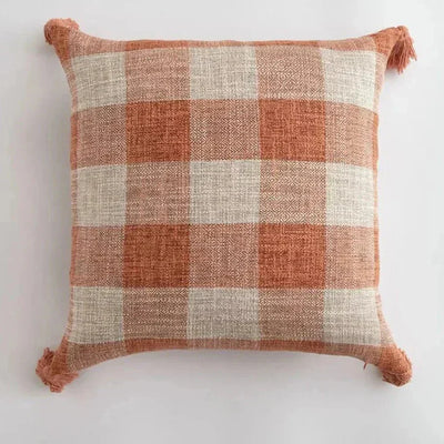 Linen Decorative Cushion Cover with Fringes – Elegant and Cozy Accent for Your Home
