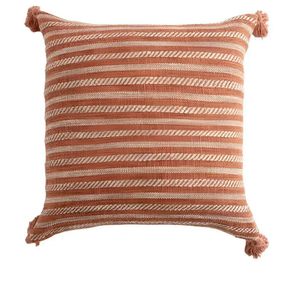 Linen Decorative Cushion Cover with Fringes – Elegant and Cozy Accent for Your Home