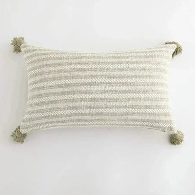 Linen Decorative Cushion Cover with Fringes – Elegant and Cozy Accent for Your Home