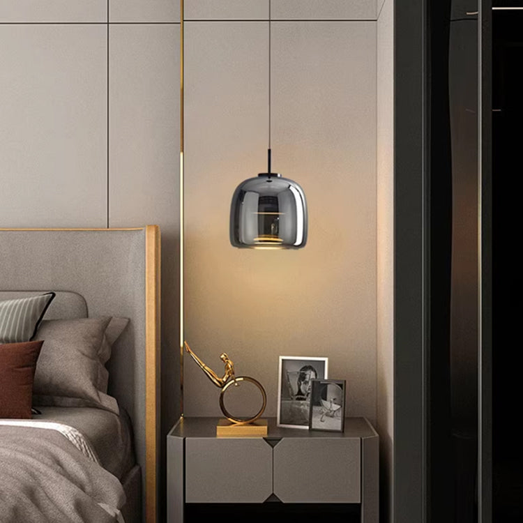 Nordic Black Glass Pendant Light – Sleek & Luxurious LED Chandelier