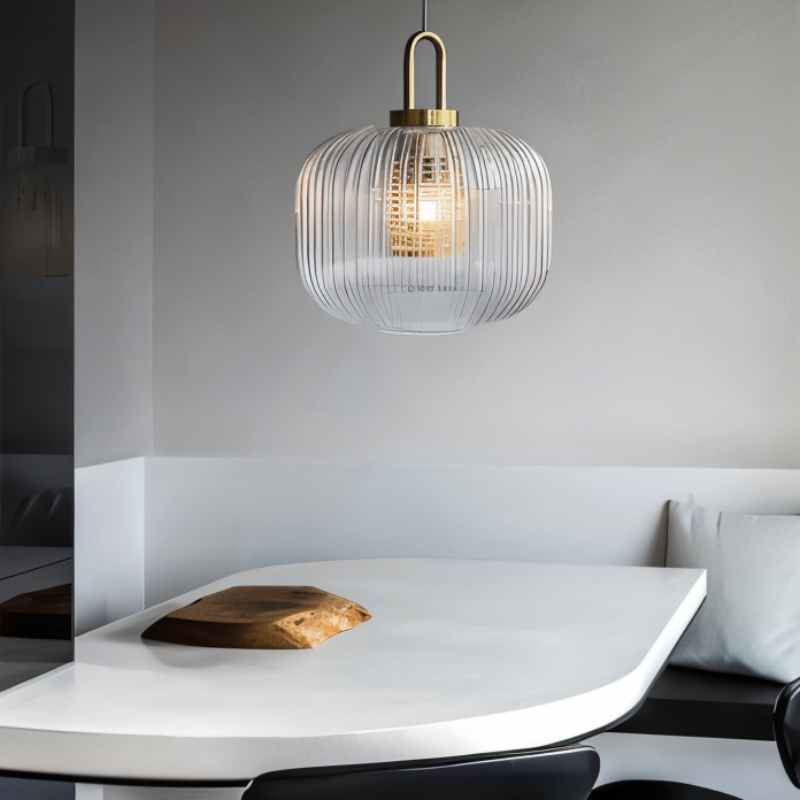 Tosqa Pendant Light – Elegant Striped Glass Design for Ambient Lighting
