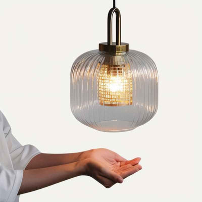 Tosqa Pendant Light – Elegant Striped Glass Design for Ambient Lighting