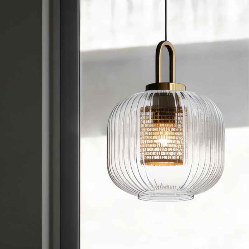 Tosqa Pendant Light – Elegant Striped Glass Design for Ambient Lighting