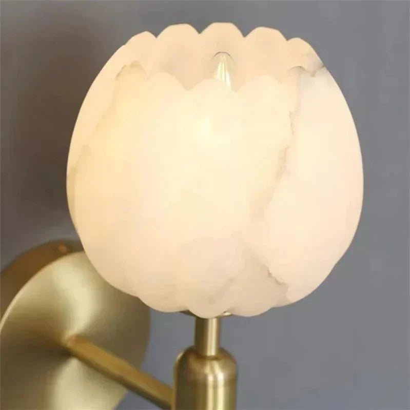Marble Rose Wall Light – Elegant Floral-Inspired Luxury Lighting