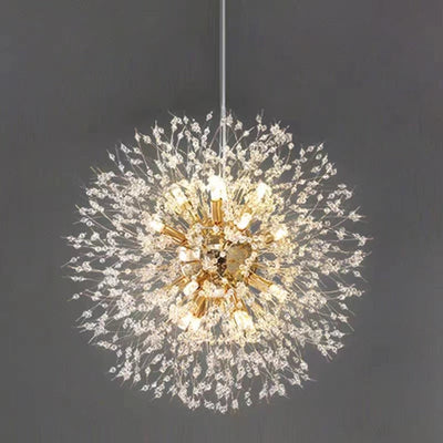 Crystal LED Pendant Light – Modern Pusteblume-Inspired Chandelier