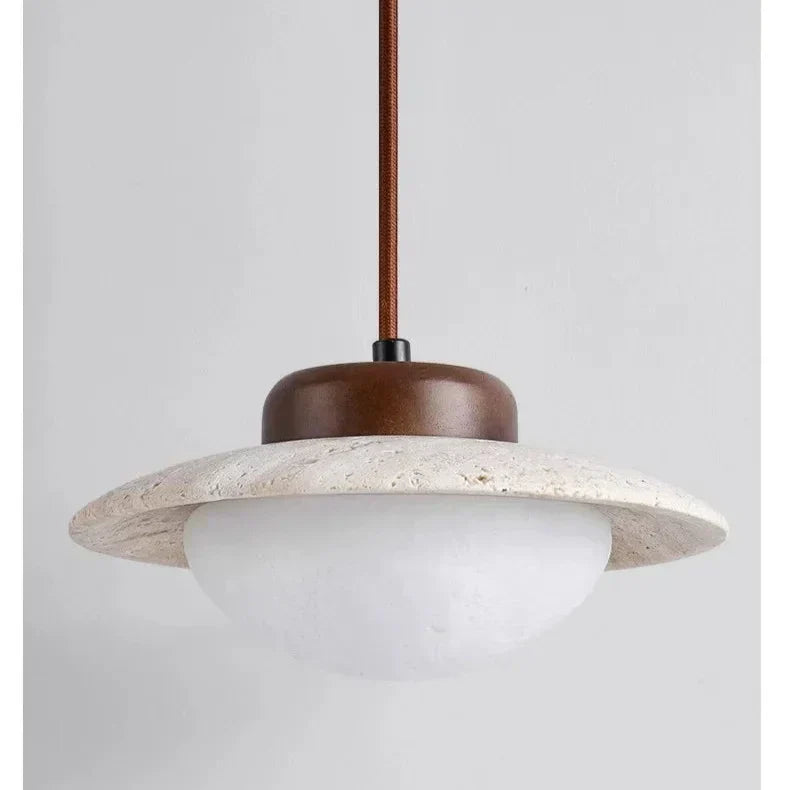 Vintage LED Chandelier – A Timeless Fusion of Stone & Wood