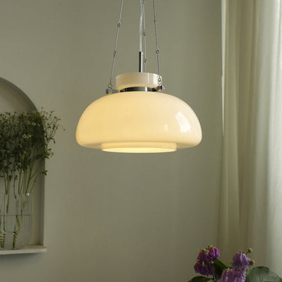 LumeBlanc | Elegant Modern Glass and Metal Pendant Light for Timeless Ambiance