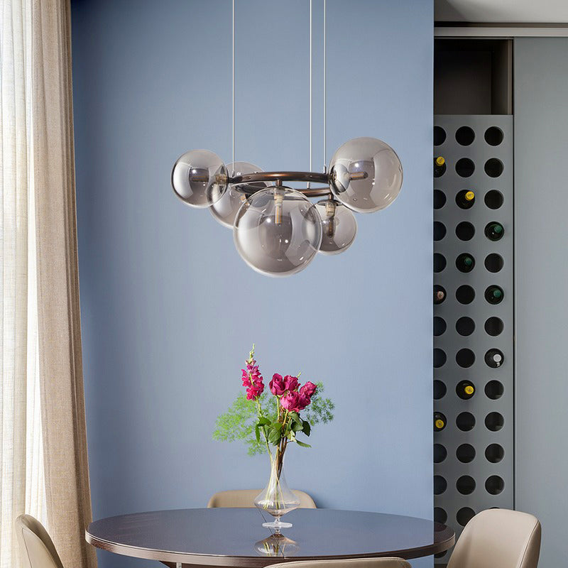 Modern Dining Table Pendant Light – Stylish LED Ceiling Lamp with Adjustable Rings