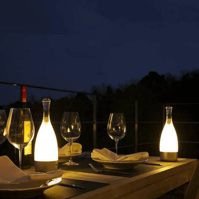 Rechargeable Wine Bottle Night Light – Touch-Control LED Lamp with Dimmable Modes