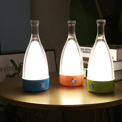 Rechargeable Wine Bottle Night Light – Touch-Control LED Lamp with Dimmable Modes