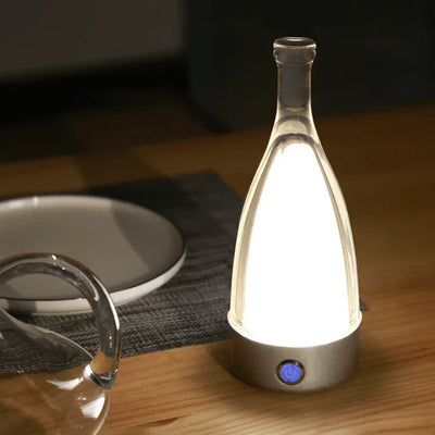 Rechargeable Wine Bottle Night Light – Touch-Control LED Lamp with Dimmable Modes