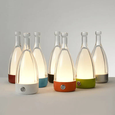 Rechargeable Wine Bottle Night Light – Touch-Control LED Lamp with Dimmable Modes