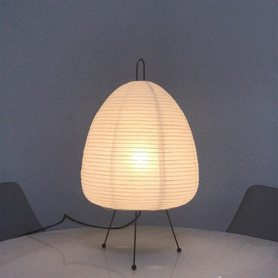 Japanese Rice Paper Table Lamp – Artistic LED Light with Minimalist Elegance