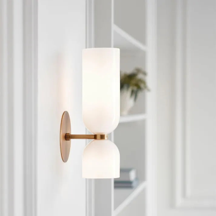 LED Double-Head Glass Wall Light – Elegant & Modern Wall Sconce