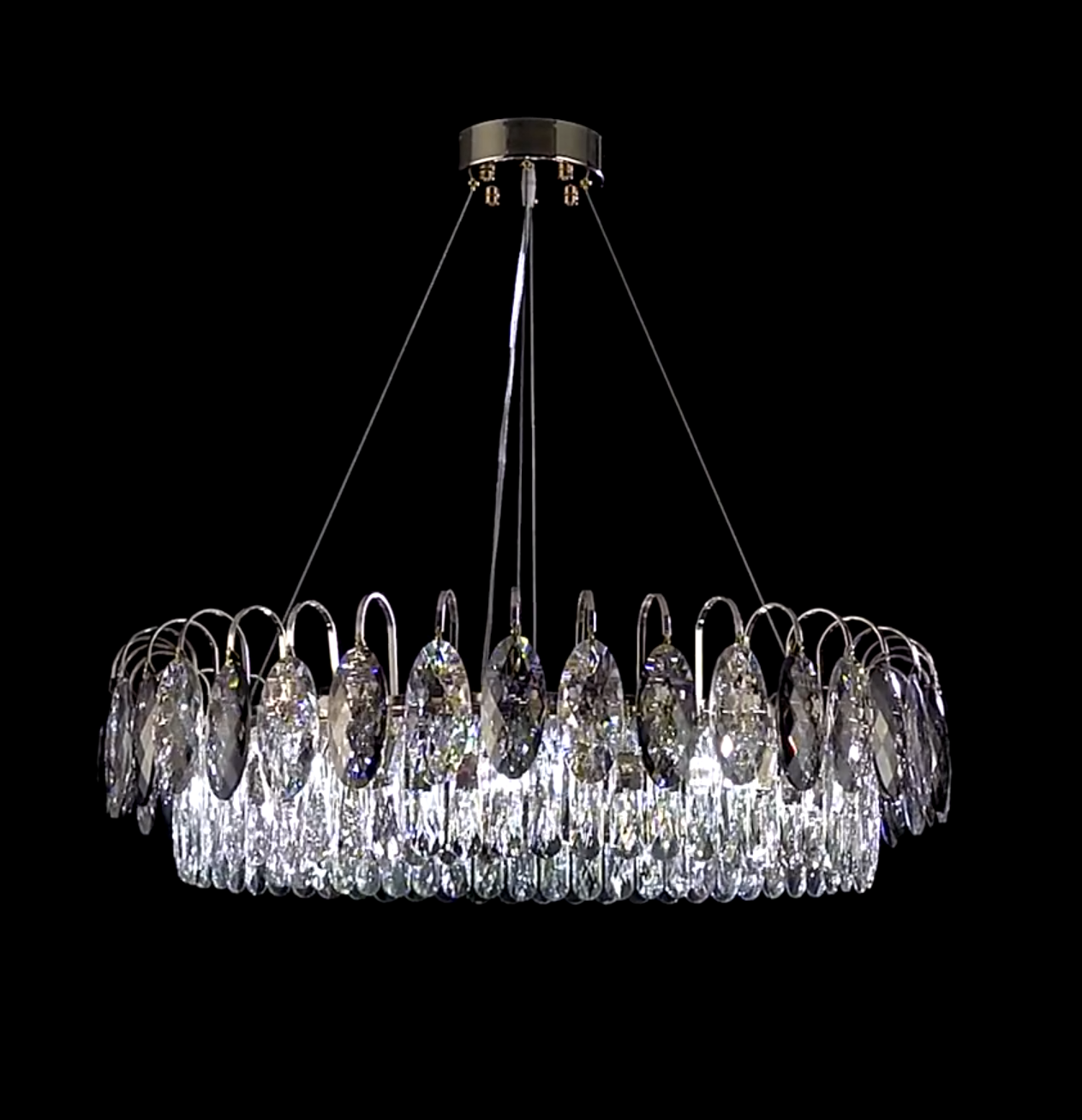 Luxury K9 Crystal Chandelier – Elegant Rose Gold Design & Dimmable LED
